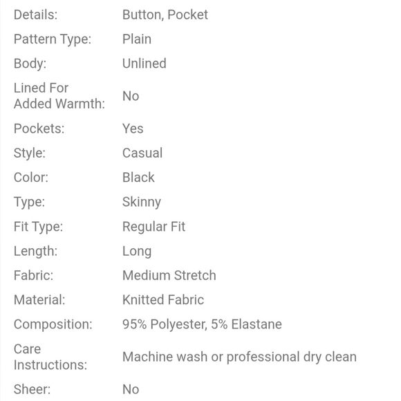 Shein Women's Plus Size 1X Black High-Waisted Leggings/Tight Pan - Picture 4 of 4